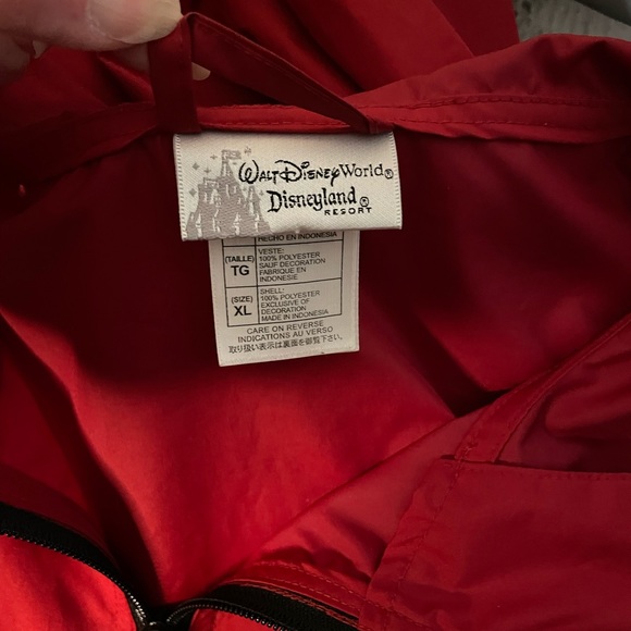WDW Walt Disney World Unisex Hooded Windbreaker Jacket Red Size XL - Picture 11 of 13
